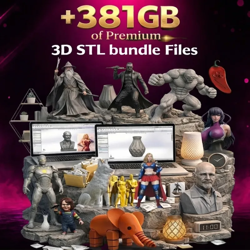 381GB+ Premium STL bundle preview - massive 3D printing collection