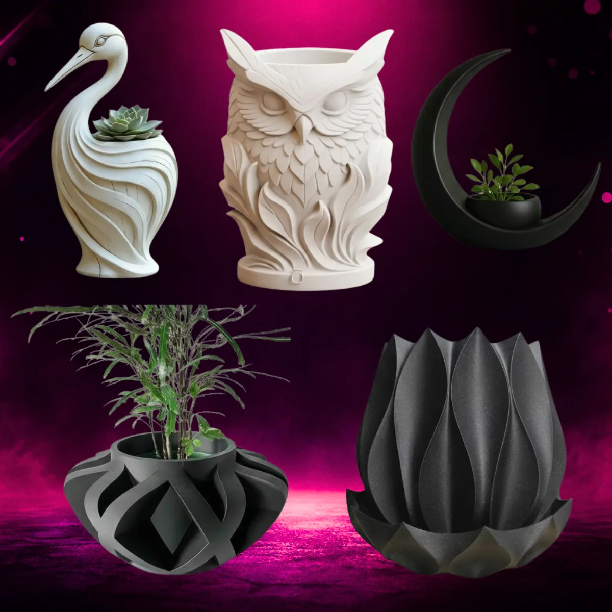 Modern home decor bundle preview - chic accessory STL 3D printing models