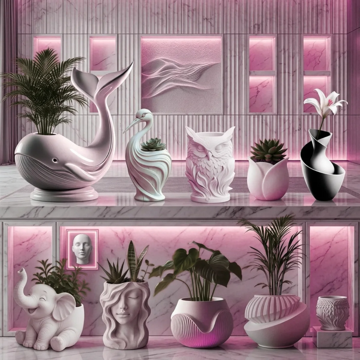 Modern home decor bundle preview - chic accessory STL 3D printing models